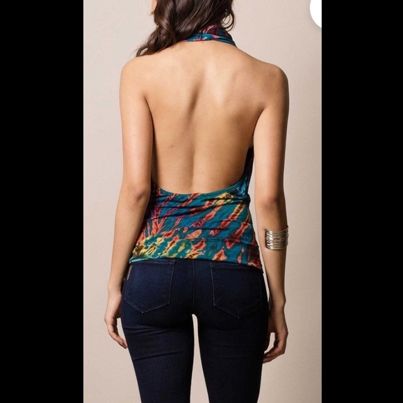 Tie Dye Halter Top - Sivana Spirit - Picture 2 of 2